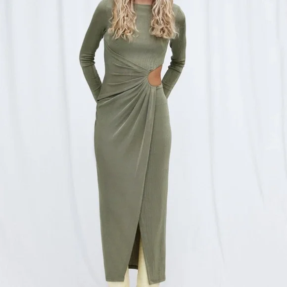 knee length dresses for ladies Ivy White Textured Midi Dress main image 1